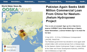 Pakistan again seeks $448 million commercial loan from China for Neelum Jhelum Project