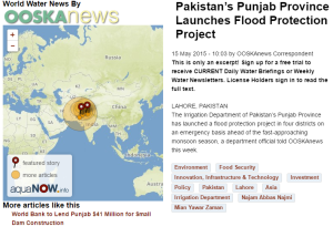 Pakistan's Punjab Province Launches Flood Protection Project