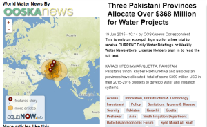 Three Pakistani Provinces allocate over $368 million for water projects