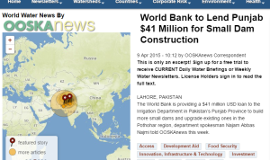 World Bank to lend Punjab $41 million for small dam construction