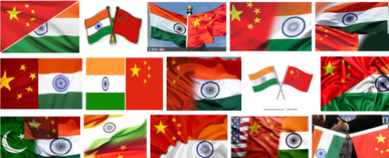 China India flags